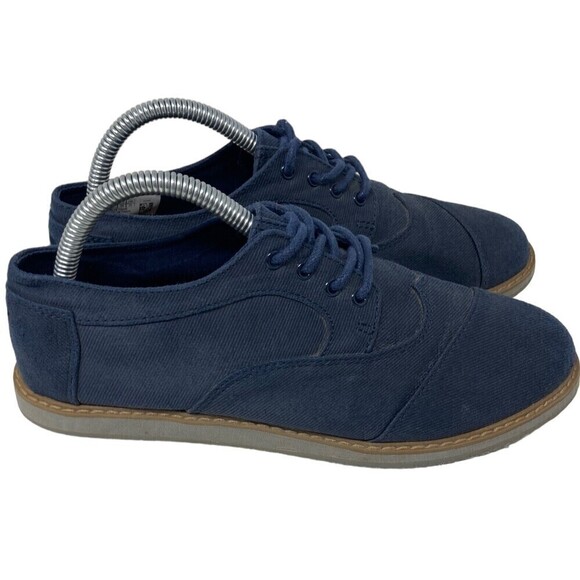 TOMS Brogue Slip On Blue Casual Shoes 10010669 Size 6 US 38 EU Womens - Picture 7 of 10